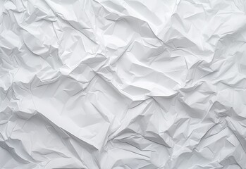 Obraz premium Crumpled white paper, paper texture, created with AI