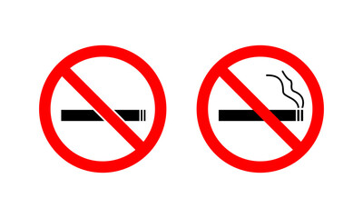 No smoking sign in white background