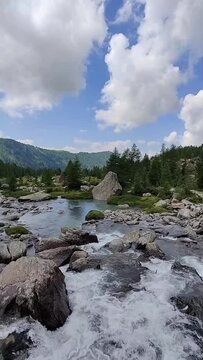 Hiking trough Predarossa, Valtellina, Italy