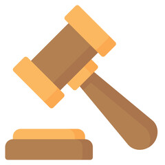Gavel Icon, Flat style icon vector illustration, Suitable for website, mobile app, print, presentation, infographic and any other project.