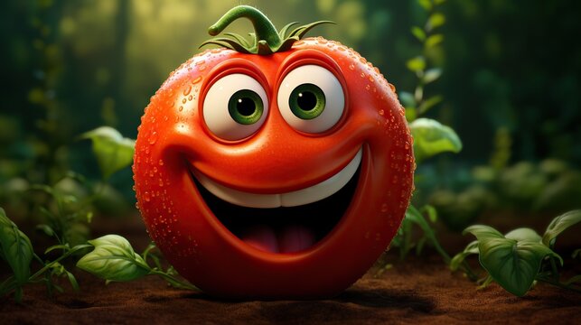 funny tomato cartoon
