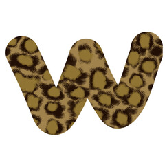 alphabet letters with leopard pattern