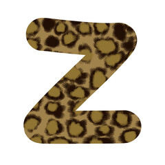 alphabet letters with leopard pattern