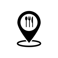 restaurant location pin icon