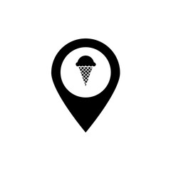 ice cream location pin icon
