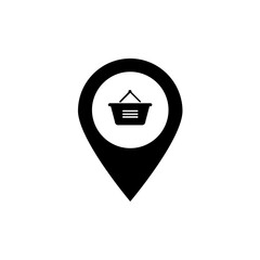 shopping cart location pin icon