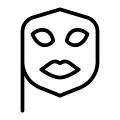 carnival mask line icon
