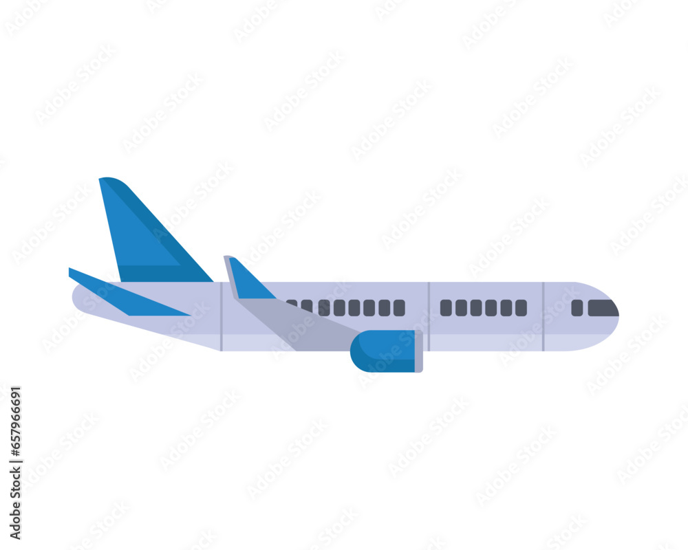 Wall mural airplane flying travel illustration