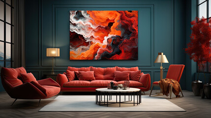 a striking solid background with a fiery red color that captures attention and conveys intensity. Created with generative AI