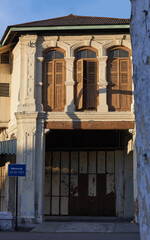 old heritage house in George Town, Penang. UNESCO Heritage Area in Malaysia.