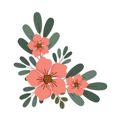 Image of corner frame flowers plants printed on Printed Glass Basin Splashbacks