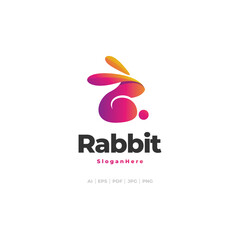 Rabbit modern logo vector