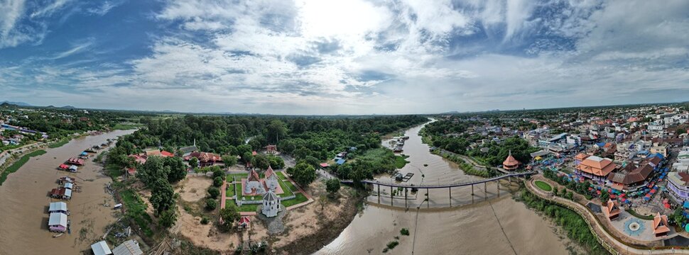 Drone shooting, Sakae Krang river at Uthai Thani　サケークラン川　ウタイターニー
