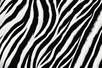 Soft and fluffy fur texture of zebra skin
