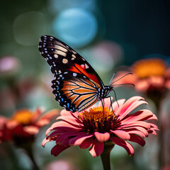 Swallowtail Butterfly’s Garden Feast,butterfly on flower