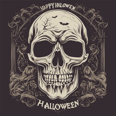 Halloween Scarry T shirt vector Elements for premium t shirt 