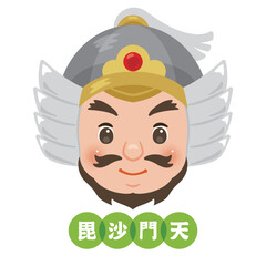 七福神　毘沙門天　顔のみ