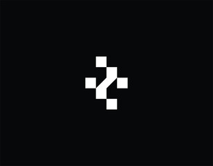 Obraz premium Initial Letter H Digital Pixel Logo Design. Geometric Shape with Square Pixel Dots. Usable for Business and Technology Logos