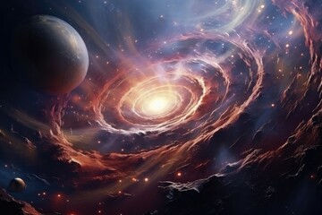 Celestial wonders, distant galaxies, cosmic mysteries. Space exploration, astral marvels, background or wallpaper.