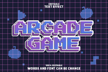 Arcade Game Editable Text Effect