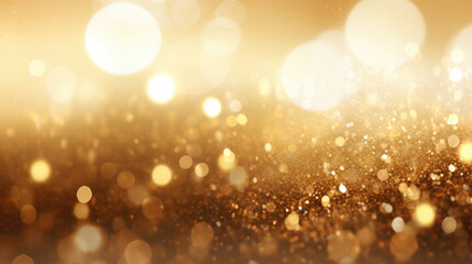 Gold Shiny Glitter Background, Abstract, Generative AI