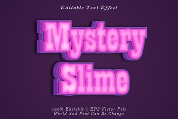 Mystery Slime Editable Text Effect 3D Emboss Gradient Style