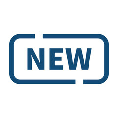 New Stamp Sign In Blue Rectangle Shape For Information
