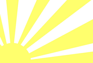 初日の出のイラスト　年賀状素材　文字無し