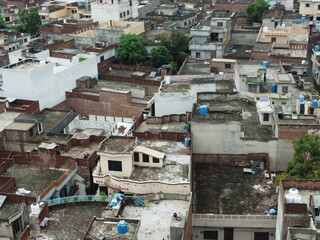 Fototapeta na wymiar aerial view of housing area in pakistan
