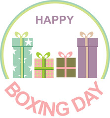 Boxing day sale on white background. Vector illustration
