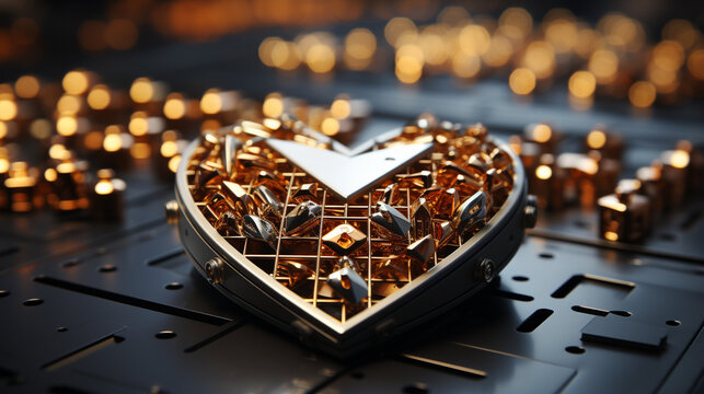 Beautiful heart HD 8K wallpaper Stock Photographic Image