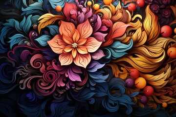  Intricate lace-inspired pattern wallpaper, Generative AI