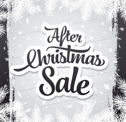 after christmas sale banner layout design, vector illustration