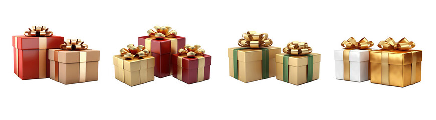 chistmas gift boxs, isolated white background
