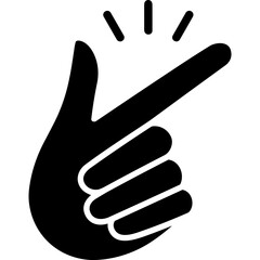 Hand icon symbol vector image. Illustration of the human finger design image