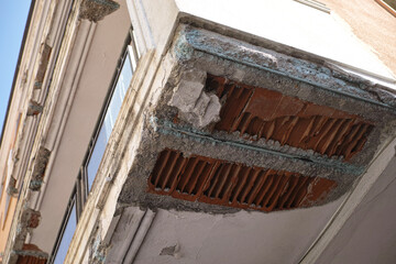 damaged balcony floor