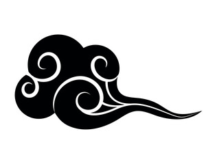 chinese cloud silhouette style