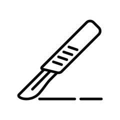 Medical surgical scalpel vector icon