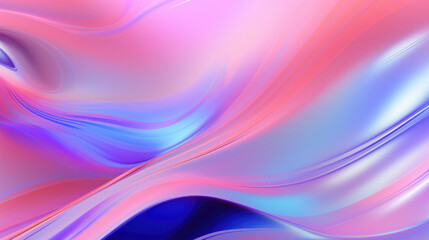 Fototapeta premium Iridescent Wispy Smooth Liquid Wave Abstract Background, Generative AI