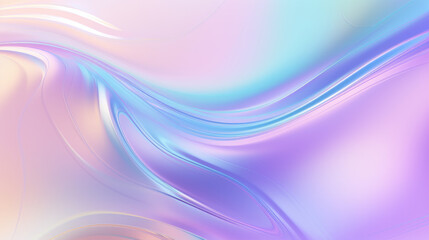 Fototapeta premium Pastel Wispy Smooth Liquid Wave Abstract Background, Generative AI
