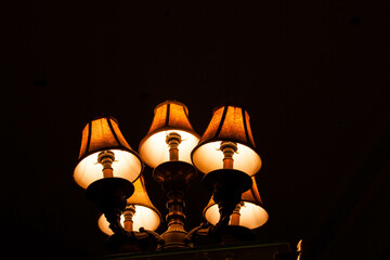 old lamps in the dark