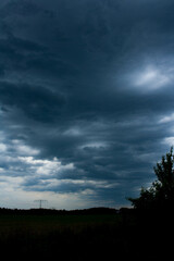 dark ominous clouds in the sky