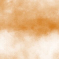 Abstract orange puffs of smoke mist overlay on transparent background pollution. Royalty high-quality free stock png of smoke mitsty fog overlays white backgrounds. Yellow smoke swirls fragments