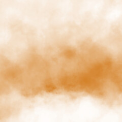 Abstract orange puffs of smoke mist overlay on transparent background pollution. Royalty high-quality free stock png of smoke mitsty fog overlays white backgrounds. Yellow smoke swirls fragments