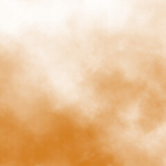 Abstract orange puffs of smoke mist overlay on transparent background pollution. Royalty high-quality free stock png of smoke mitsty fog overlays white backgrounds. Yellow smoke swirls fragments