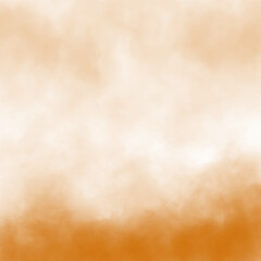 Abstract orange puffs of smoke mist overlay on transparent background pollution. Royalty high-quality free stock png of smoke mitsty fog overlays white backgrounds. Yellow smoke swirls fragments