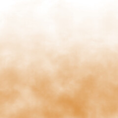 Abstract orange puffs of smoke mist overlay on transparent background pollution. Royalty high-quality free stock png of smoke mitsty fog overlays white backgrounds. Yellow smoke swirls fragments