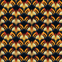 Art Deco Autumn Pattern