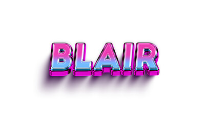 Blair Colorful 3d Abstract Text name