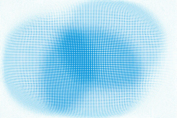 Naklejka premium Blue polka dot pop art halftone pattern 